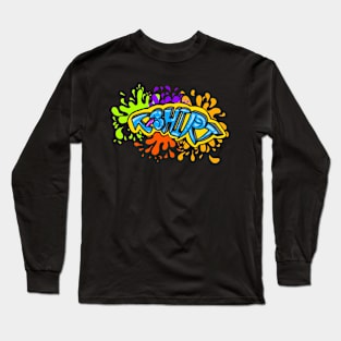 T-shirt street art on colors smash Long Sleeve T-Shirt